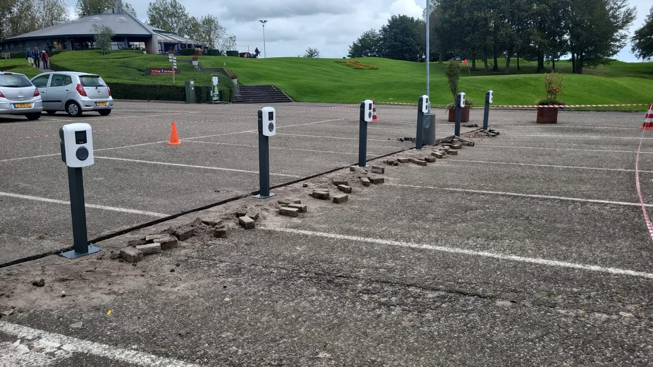 Aanleg van het laadplein bij De Hooge Rotterdamsche