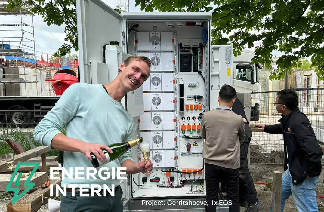 Zakelijke energiesite met opslag- en sturingsoplossing in de praktijk